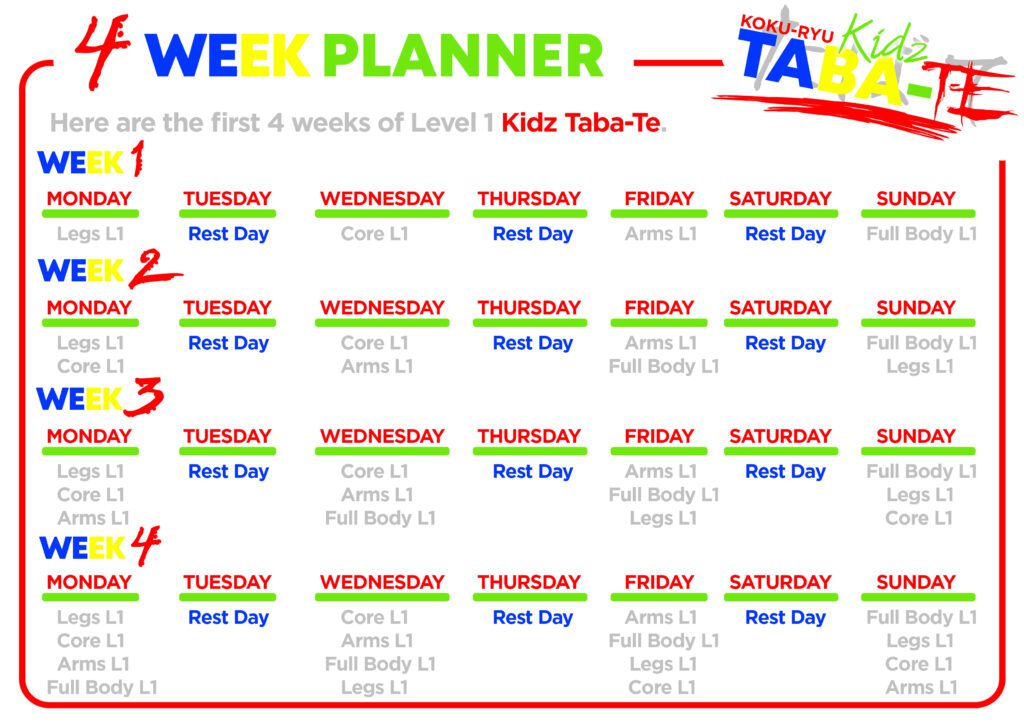 4 Week Plan