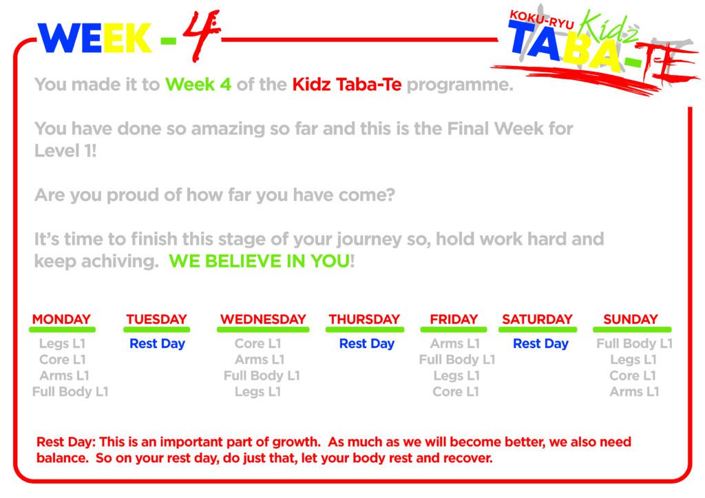 Week 4 Plan